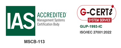 IAS ACCREDITED MSCB-113 / G-CERTi ISO/IEC 27001:2022 GIJP-1993-IC